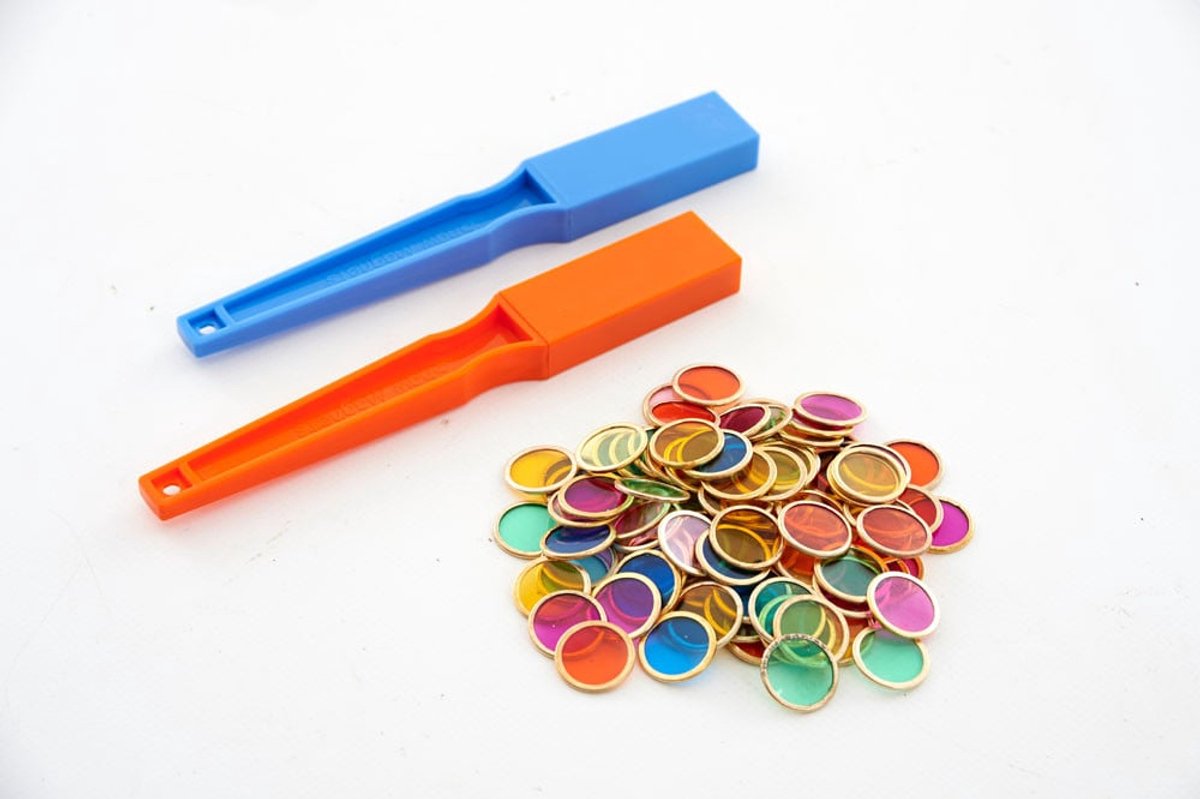 Aimants Shaw | baguettes magnétiques x2 100 puces magnétiques orange rose