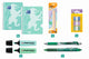 Oxford back to school - set scolaire - bloc-notes a4+, stylos, surligneurs - élèves et étudiants - vert pastel