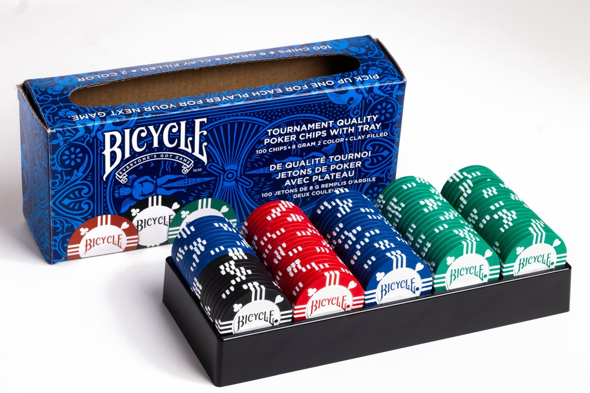 Vélo - jetons de poker - 8 grammes - argile - 100 pièces