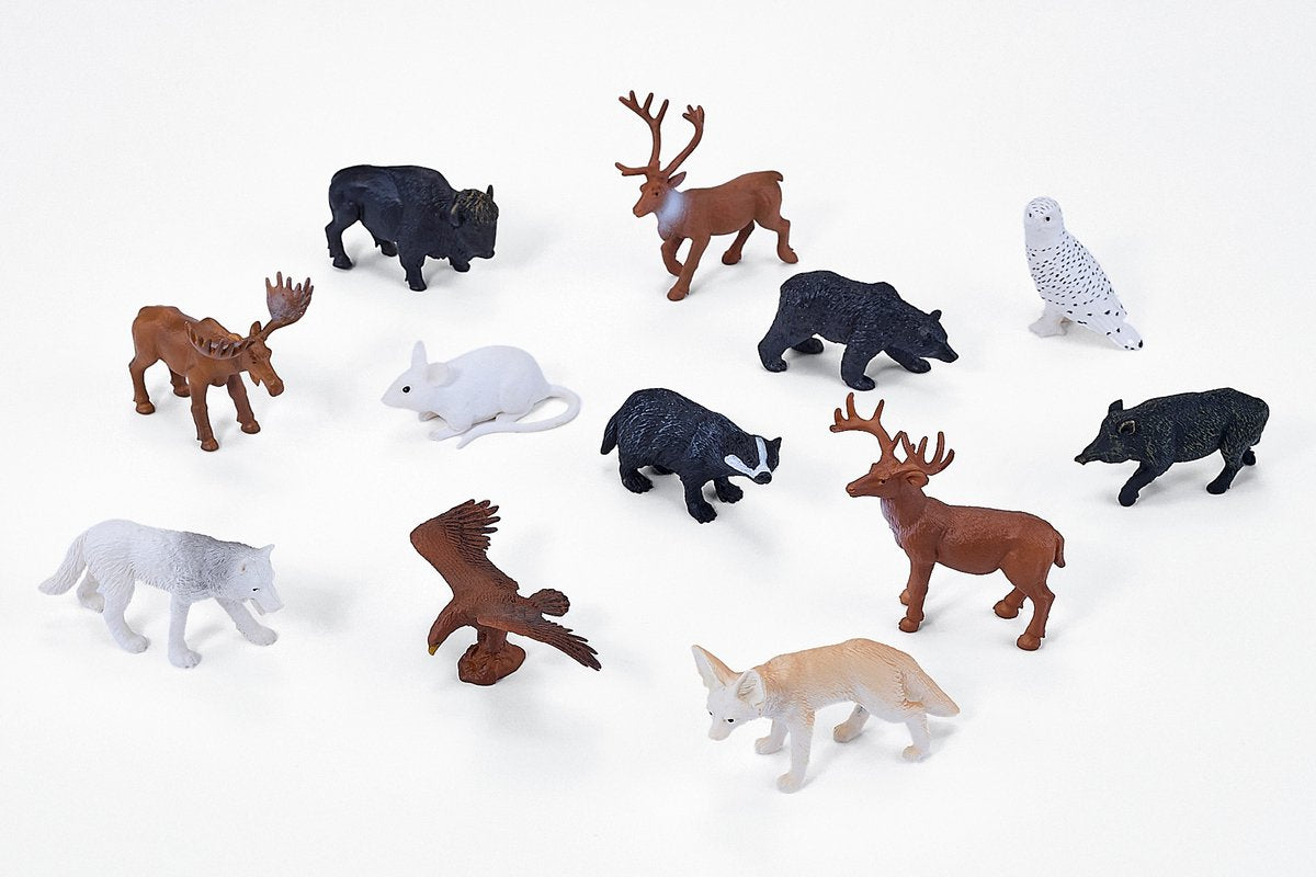 Mojo Wildlife Mini Forest Animaux Play Play Set, 12dlg. 380054