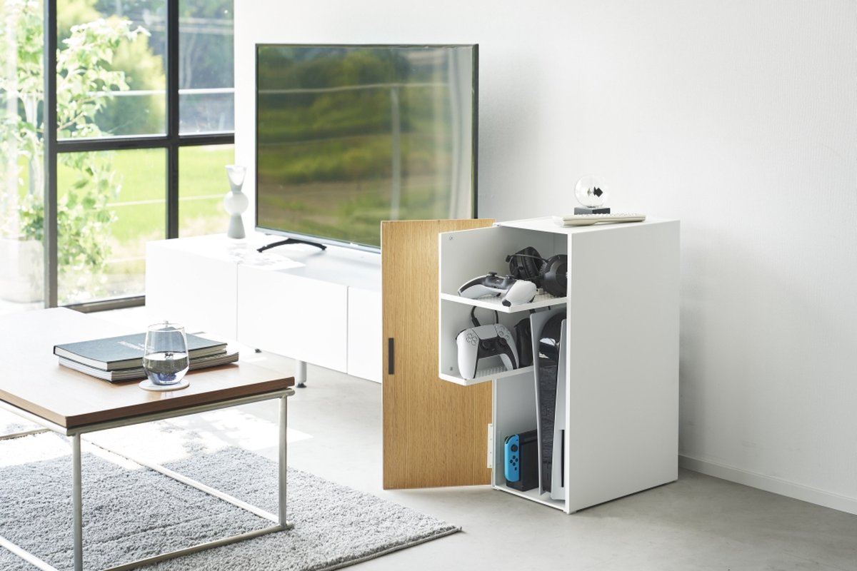 Armoire pour console de jeu Yamazaki - tour - blanc