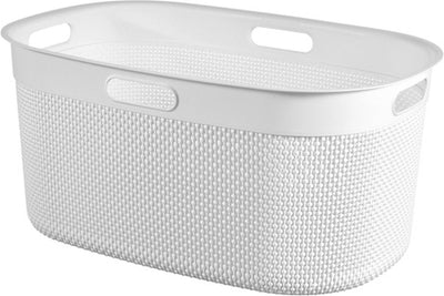 Panier à linge en filo Curver - 45l - 59x39x27cm - blanc