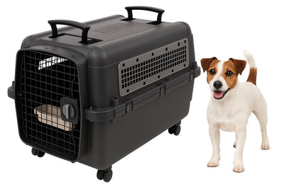 Caisse de voyage Flamingo pour chien – caisse de voiture – caisse de transport chien m 71x51x54 cm – cage de transport Lanta gris foncé