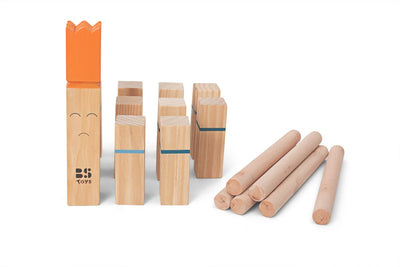 Bs toys jeu de lancer kubb - jeu suédois - 2 à 6 joueurs - à partir de 8 ans - jouets d'extérieur en bois d'épicéa - jeu kubb original - jeu familial kubb - jeu kubb adultes - jouets d'extérieur - jeu d'extérieur - jeux d'extérieur - jouets de jardin