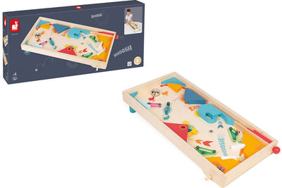 Janod - jeu - flipper en bois - avec 3 billes en métal