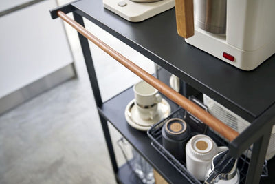 Rack de rangement Yamazaki - 3 niveaux - tour - noir