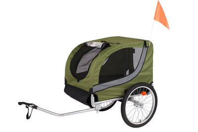 Remorque à vélo Flamingo Tybalt – vert, 76 × 57 × 65,5 cm | adapté au vélo e-bike