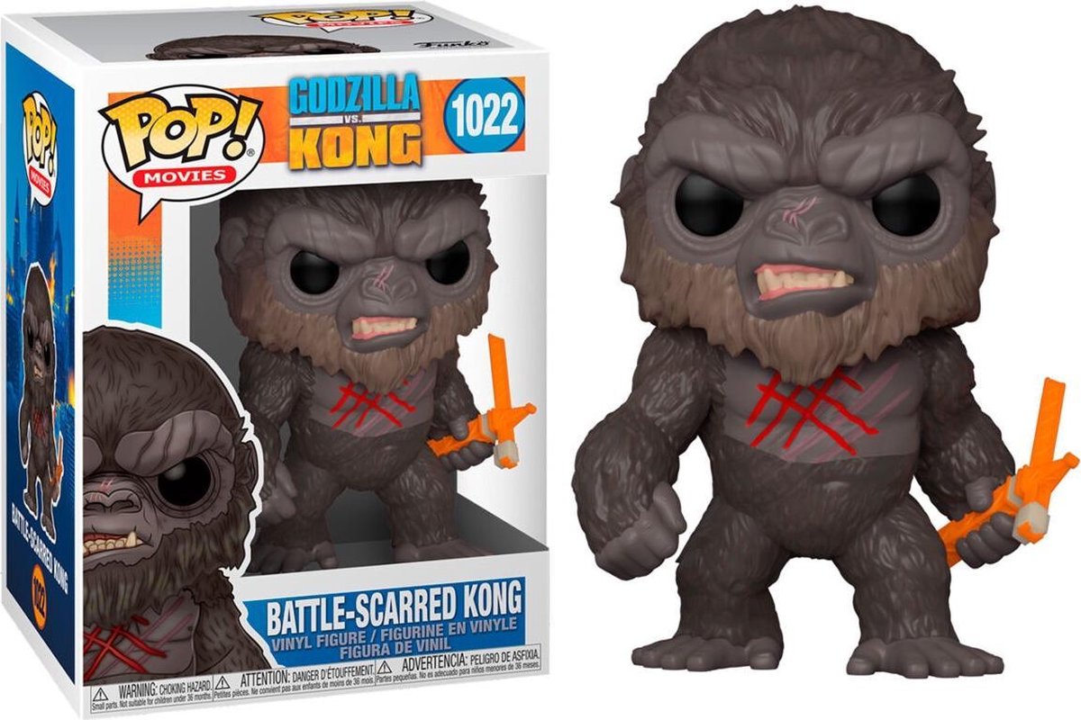 Funko godzilla-godzilla contre kong pop ! films bataille porté kong figurine de collection 9 cm - multicolore