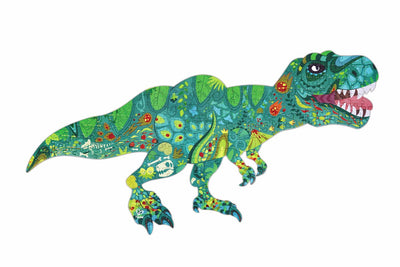 Hape Puzzle de sol chatoyant dinosaure 200 pièces - Puzzle à paillettes T-Rex pour les enfants à partir de 8 ans