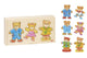 Goki Wooden Dressing Puzzle Bears in Houten Box, 36st.