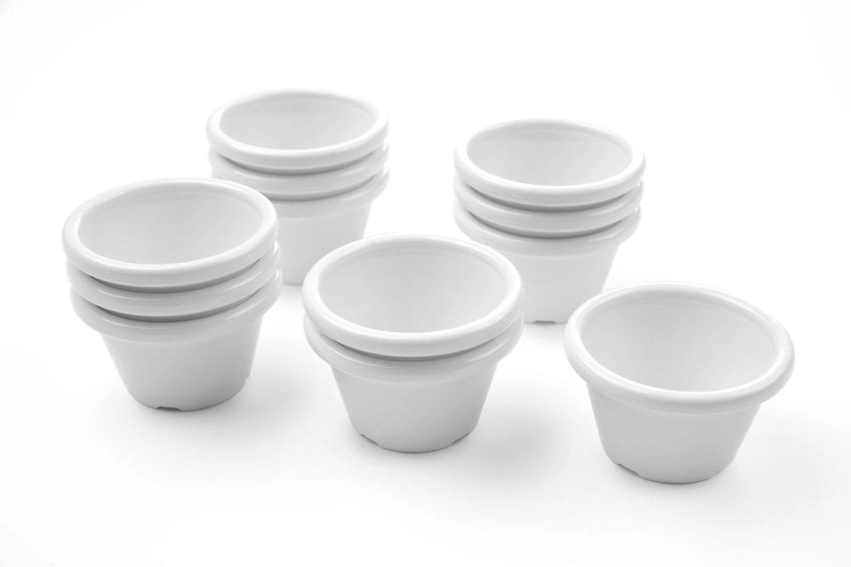 Set Hendi de 12 ramequins ivoire – 0,045l – passent au lave-vaisselle – ⌀60x (h) 35mm