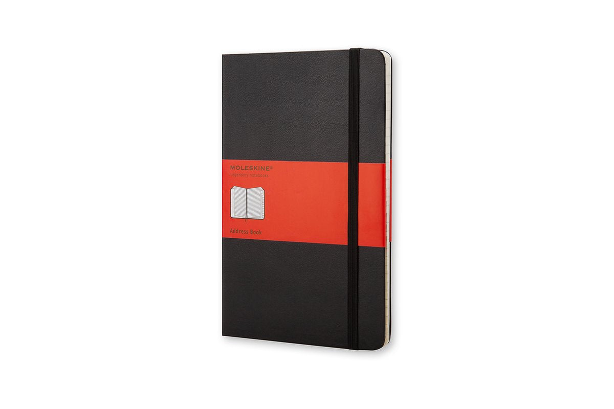 Carnet d'adresses Moleskine - poche - couverture rigide - noir