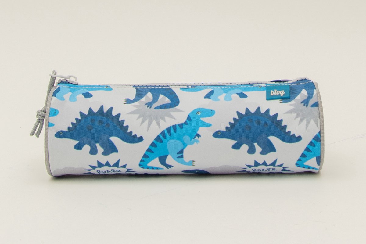 Ancor pochette à stylo b'log dino 22x7x7cm ronde - an-129052