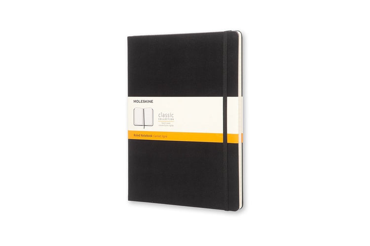 Carnet classique Moleskine - extra large - couverture rigide - ligné - noir