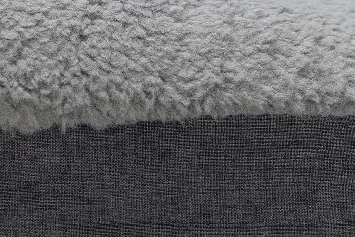Beeztees chaise longue à mémoire de forme yura - coussin pour chien - gris - 120x80x15cm