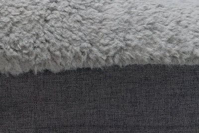 Beeztees chaise longue à mémoire de forme yura - coussin pour chien - gris - 120x80x15cm