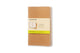 Moleskine cahier journaux - poche - vierge - marron - lot de 3