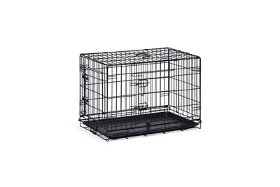 Beeztees cage pour chien m - banc - 2 portes - pliable noir - 81x55,5x61,5 cm