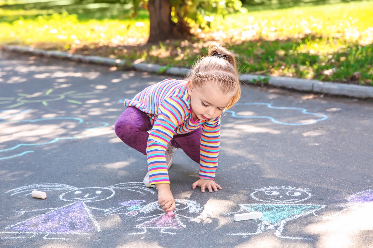 Craie de trottoir Pustefix - 6 pièces - donne de la couleur au monde - 4 ans