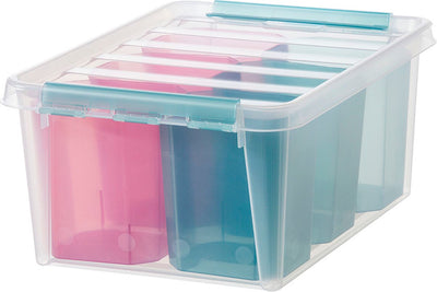 Smartstore - color 14 storage box 14 liters with 6 dividers - polypropylene - transparent