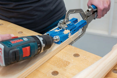 Kreg - gabarit de perçage Pocket Hole Jig 320 paquet - connexion bois - avec 2 guides de perçage et étui - acier