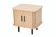 Table d'appoint de loisirs Mano avec espace de rangement - table de chevet - 45x40x48cm - aspect bois de chêne métal noir