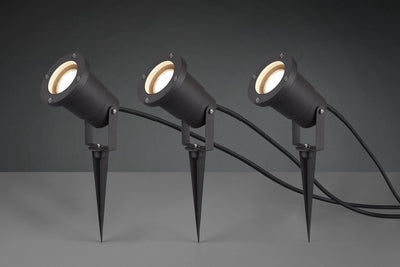 Trio ubangi - spot - anthracite - excl. 3x gu10 4,9w - éclairage extérieur - ip65
