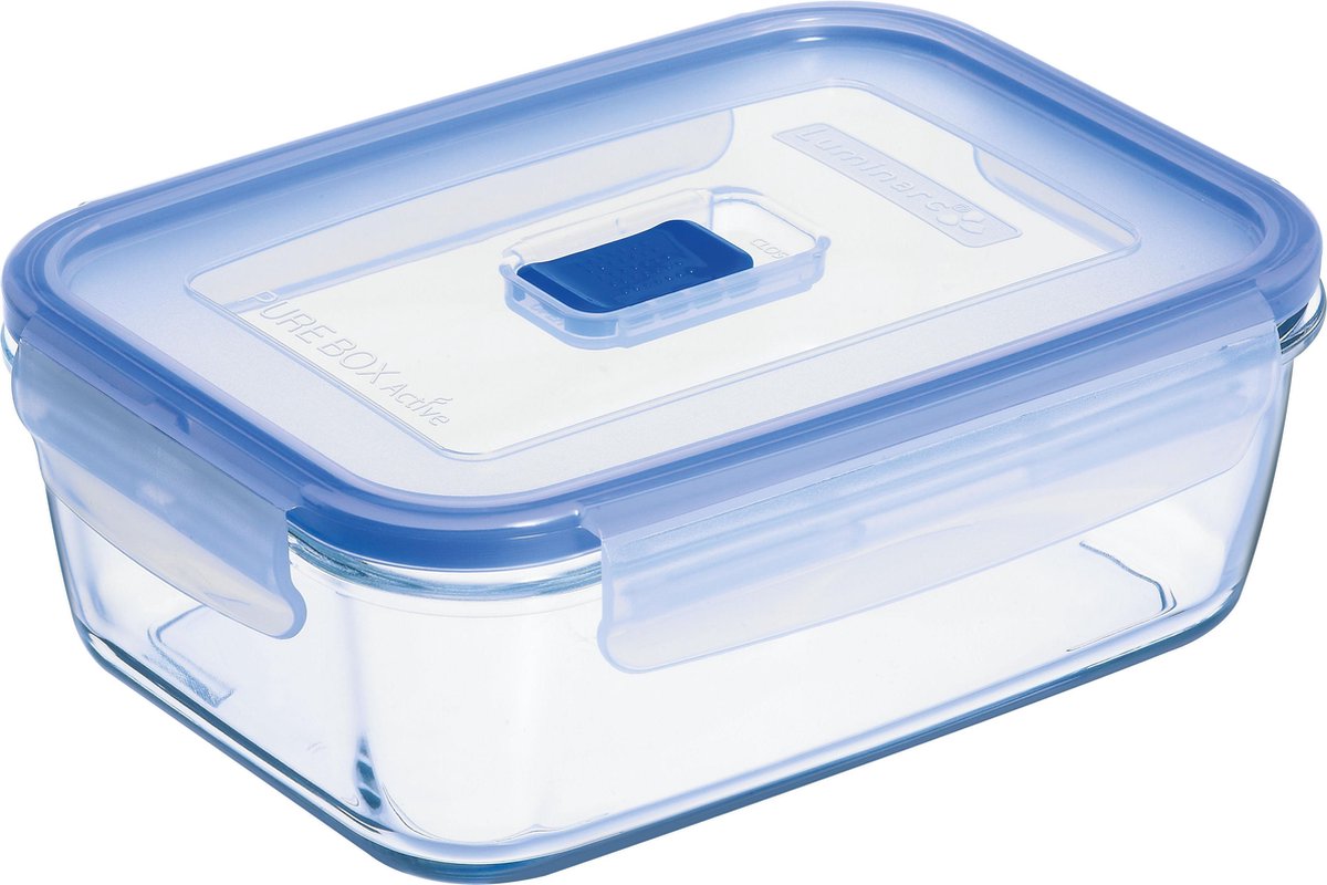 Boîte de conservation alimentaire active Luminarc pure box - rectangulaire - verre - 1,22l