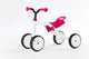 Chillafish loopfiets 1 jaar voor meisjes - vierwieler loopfiets tot 3 jaar met opbergvak - roze - lichtgewicht loopauto met verstelbare zitting en draaghandvat - extra stabiel - stille anti slip banden voor binnen en buiten - model quadie