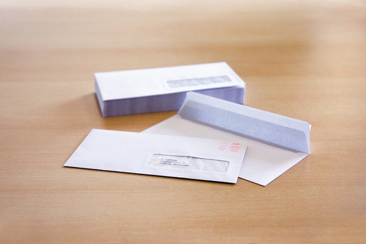 Enveloppe de service maison municipale - 110x220mm - dl (ea5 6) - fenêtre droite - gommée - blanc - 500 pièces - rd-202030
