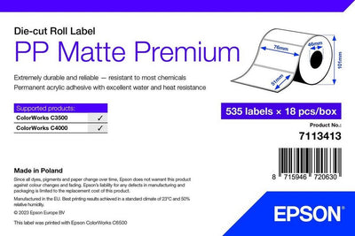 Epson 7113413 étiquette d'imprimante étiquette d'imprimante autocollante blanche