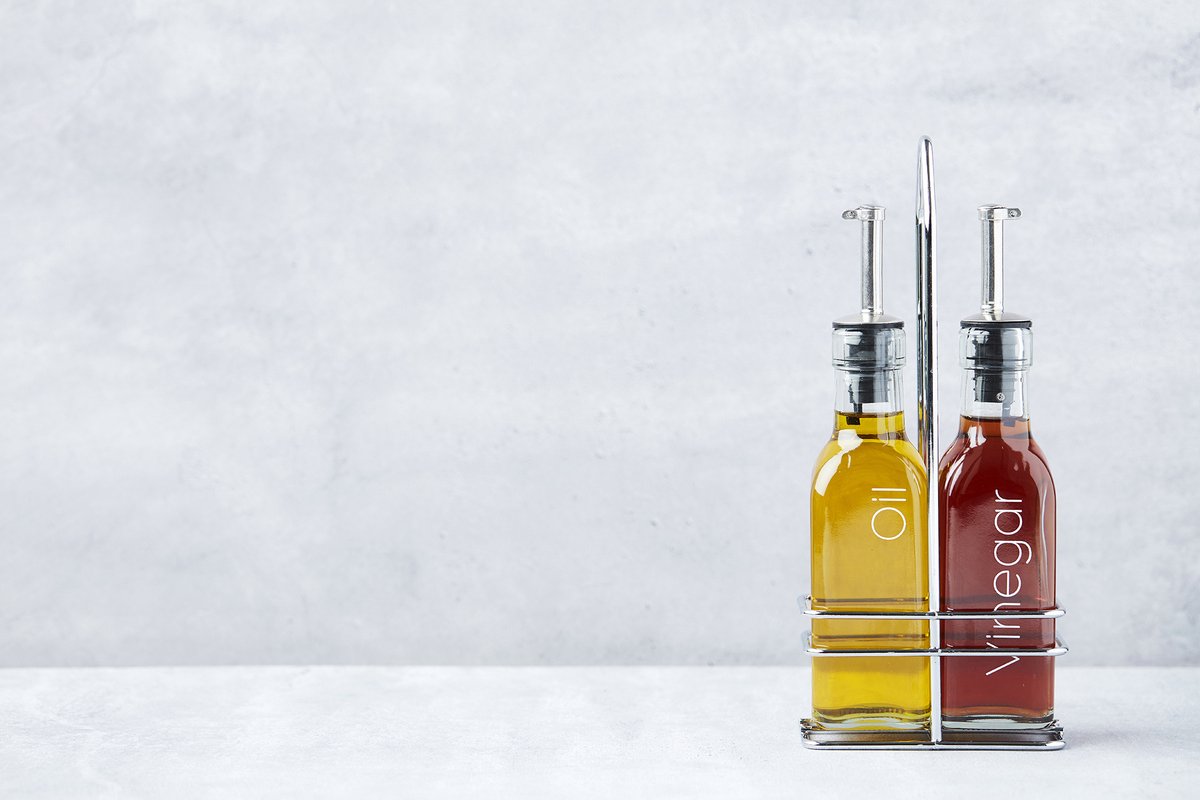 Point-virgule - set huile et vinaigre, verre, 150ml