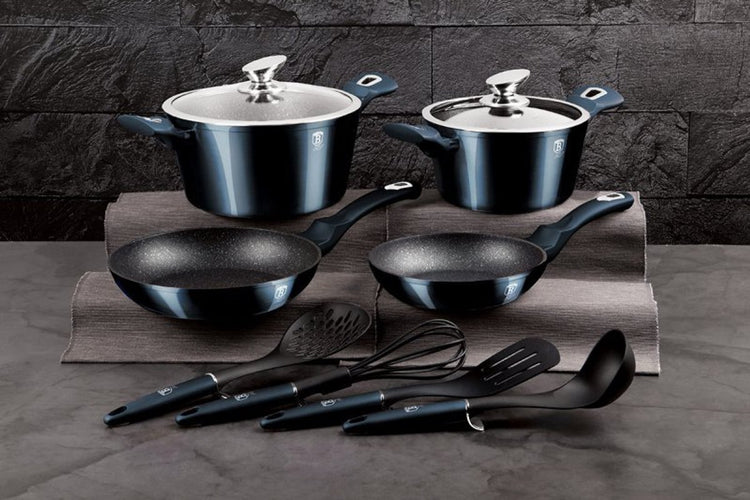 Berlingerhaus berlinger haus 6143 - Set de poêles 10 pièces - ligne métallique - édition carbone