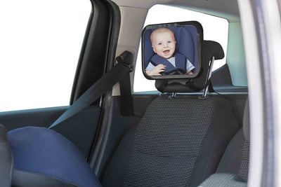 Miroir de voiture Dooky - miroir bébé sécurisé pour siège arrière - réglable à 360 degrés - facile à fixer - taille universelle 25,5x17,5 cm