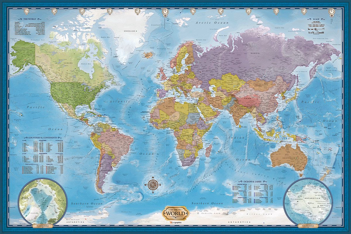 Eurographics - carte du monde [carte du monde] - 5000 pièces 101,5×152,5cm (l×h) - puzzle