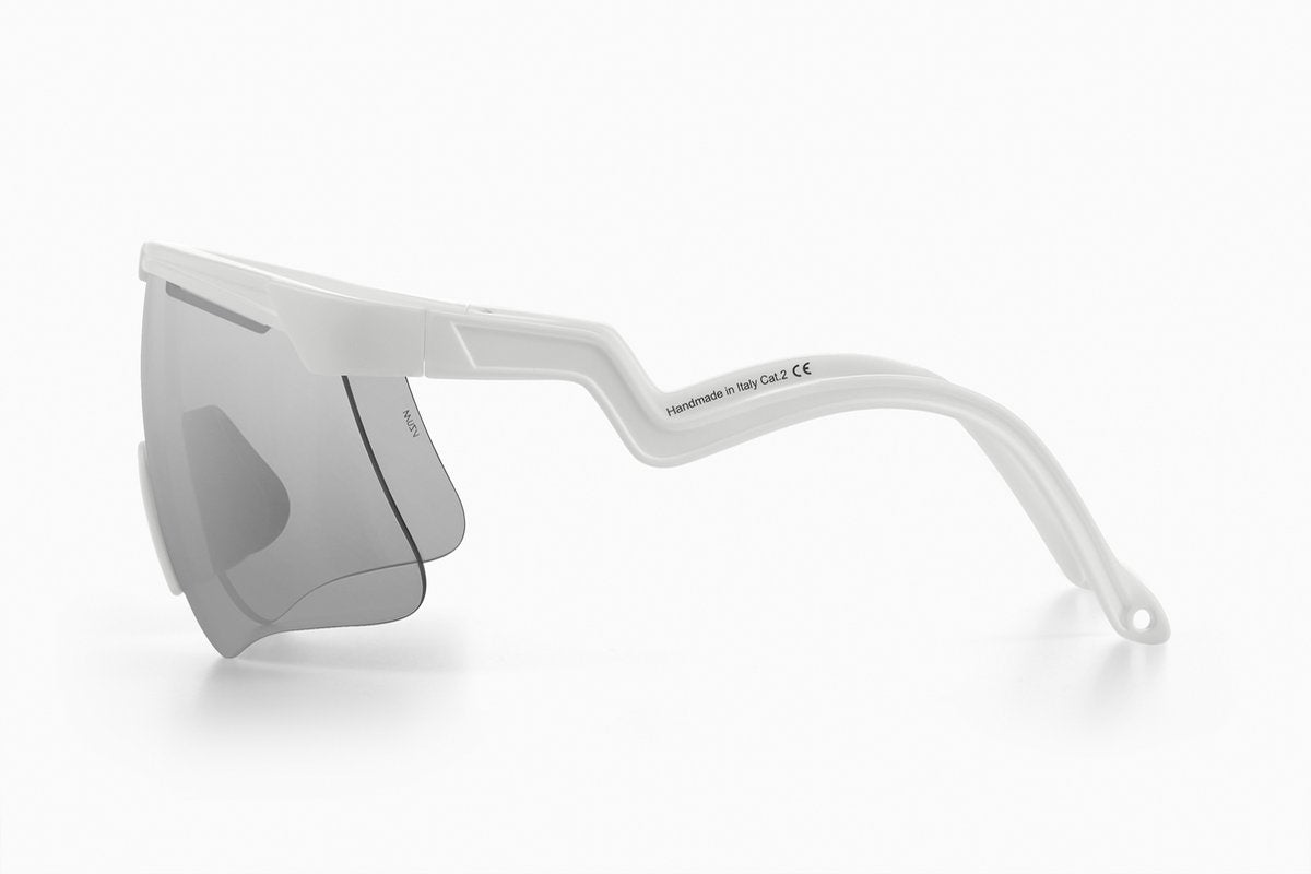 Lunettes de cyclisme Alba Optics - delta blanc vzum alu ardoise
