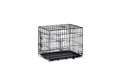 Beeztees cage pour chien s - banc - 2 portes - pliable - noir - 62x44,5x50 cm