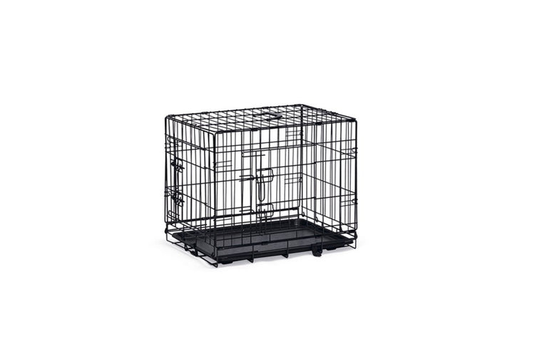 Beeztees cage pour chien s - banc - 2 portes - pliable - noir - 62x44,5x50 cm