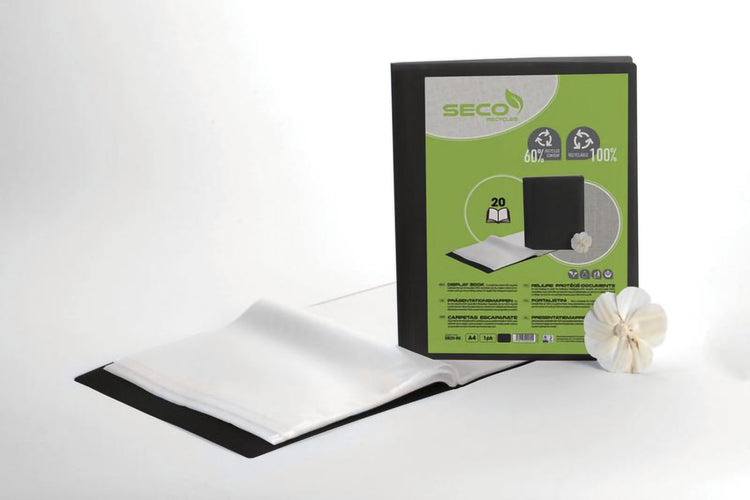 Album Seco Show - a4 - 20 sachets - 50 microns - noir - biodégradable - se-db20-bk