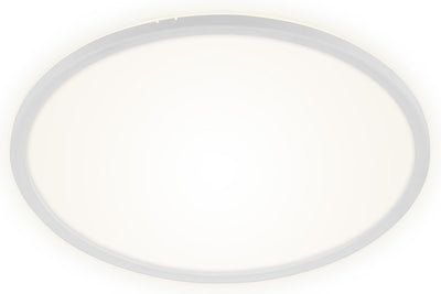 Briloner slim - Plafonnier LED - Plafonnier à intensité variable - Plafonnier avec rétroéclairage - incl. télécommande - 22 watts - 3000 lumens - blanc