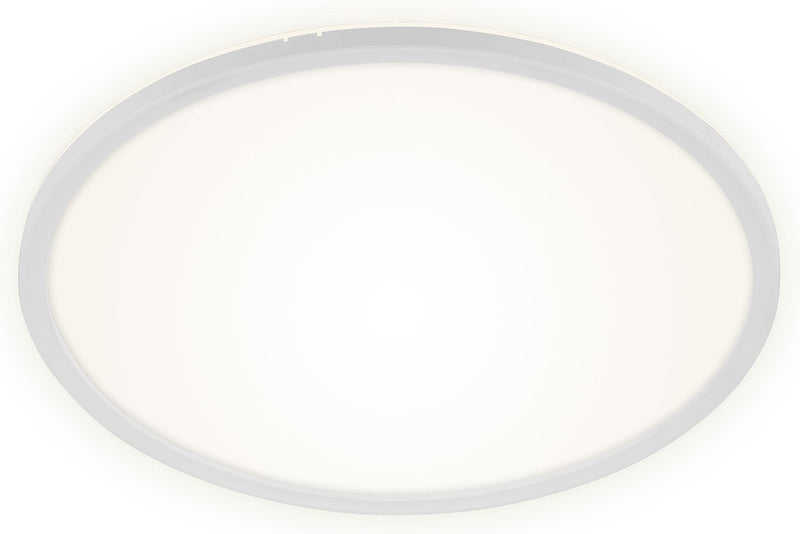 Briloner slim - Plafonnier LED - Plafonnier à intensité variable - Plafonnier avec rétroéclairage - incl. télécommande - 22 watts - 3000 lumens - blanc
