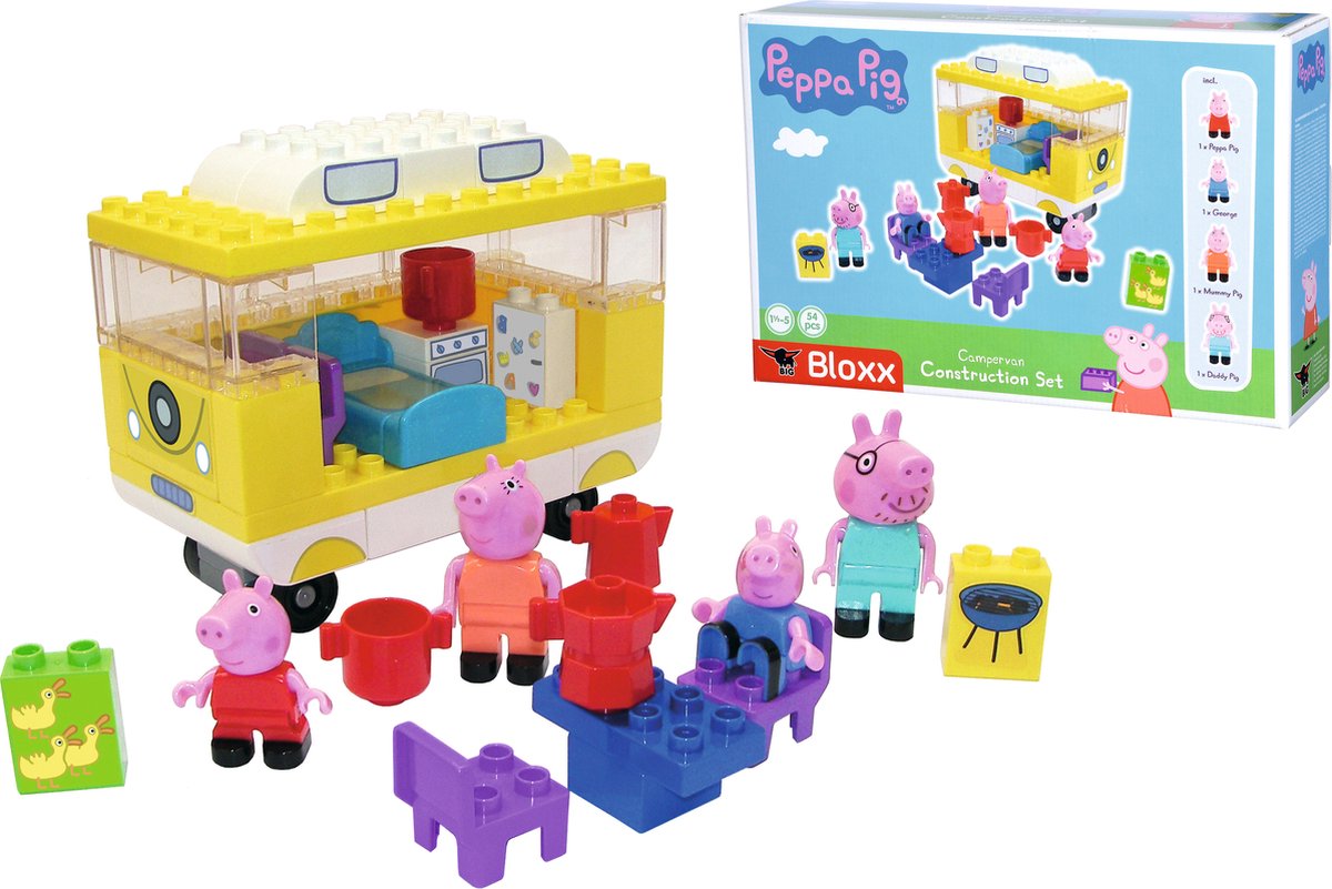 Jouets de construction de camping-car Peppa Pig Big-bloxx