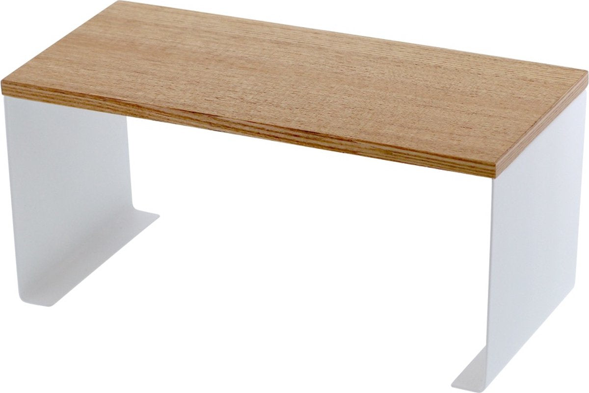 Yamazaki étagère de cuisine empilable étroite - tosca - blanc