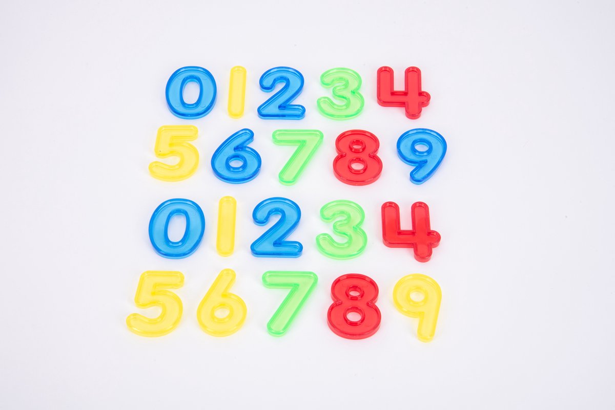 Chiffres colorés translucides Tickit ®