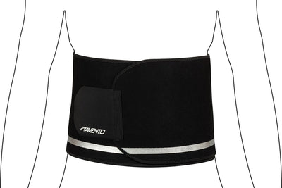 Ceinture de sauna Avento - réglable - noir gris argenté - taille s m