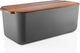 Corbeille à pain Eva solo avec couvercle, gris, plastique, bambou, 42 x 19 x 16 cm -