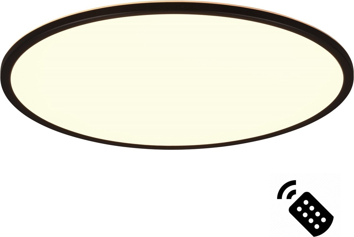 Rl live your light reality scott - plafonnier - noir - incl. 1x SMD 30w - éclairage indirect - dimmable - télécommande