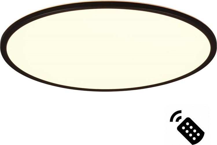 Rl live your light reality scott - plafonnier - noir - incl. 1x SMD 30w - éclairage indirect - dimmable - télécommande