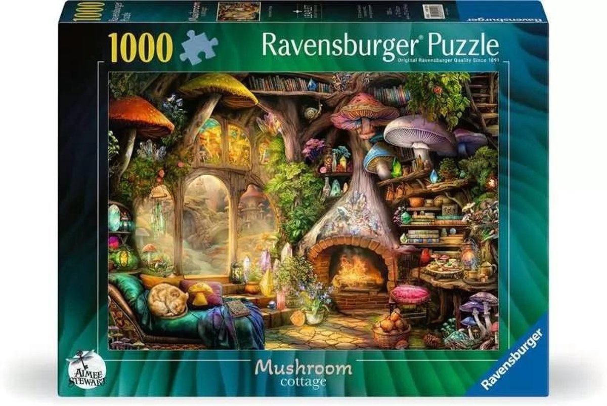 Ravensburger puzzle 1000 chatka grzybow