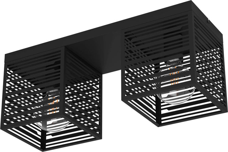 Plafonnier Eglo piedritas - e27 - 51,5 cm - noir